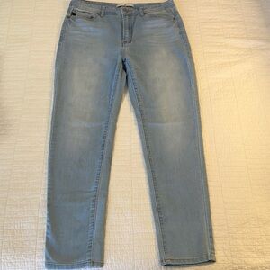 KanCan Women's Light Blue Straight Leg Jeans